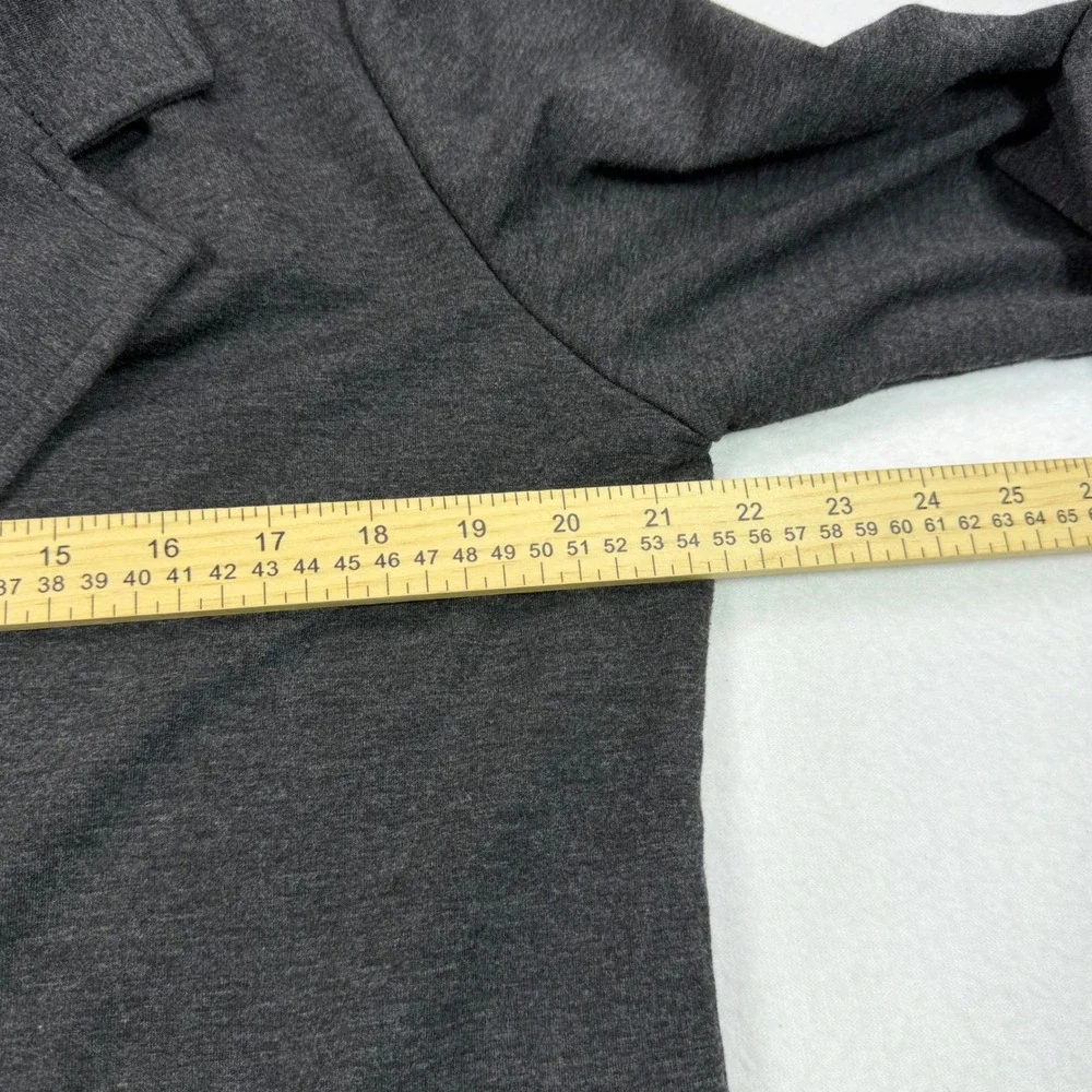 Tart Collections Charcoal Gray Open Front Duster Cardigan Jacket XL T90397V041